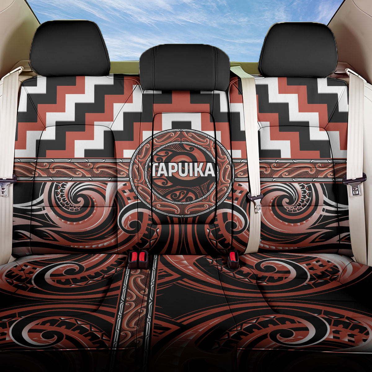 Aotearoa Tapuika Back Car Seat Cover Maori Iwi Poutama Puhoro Tattoo