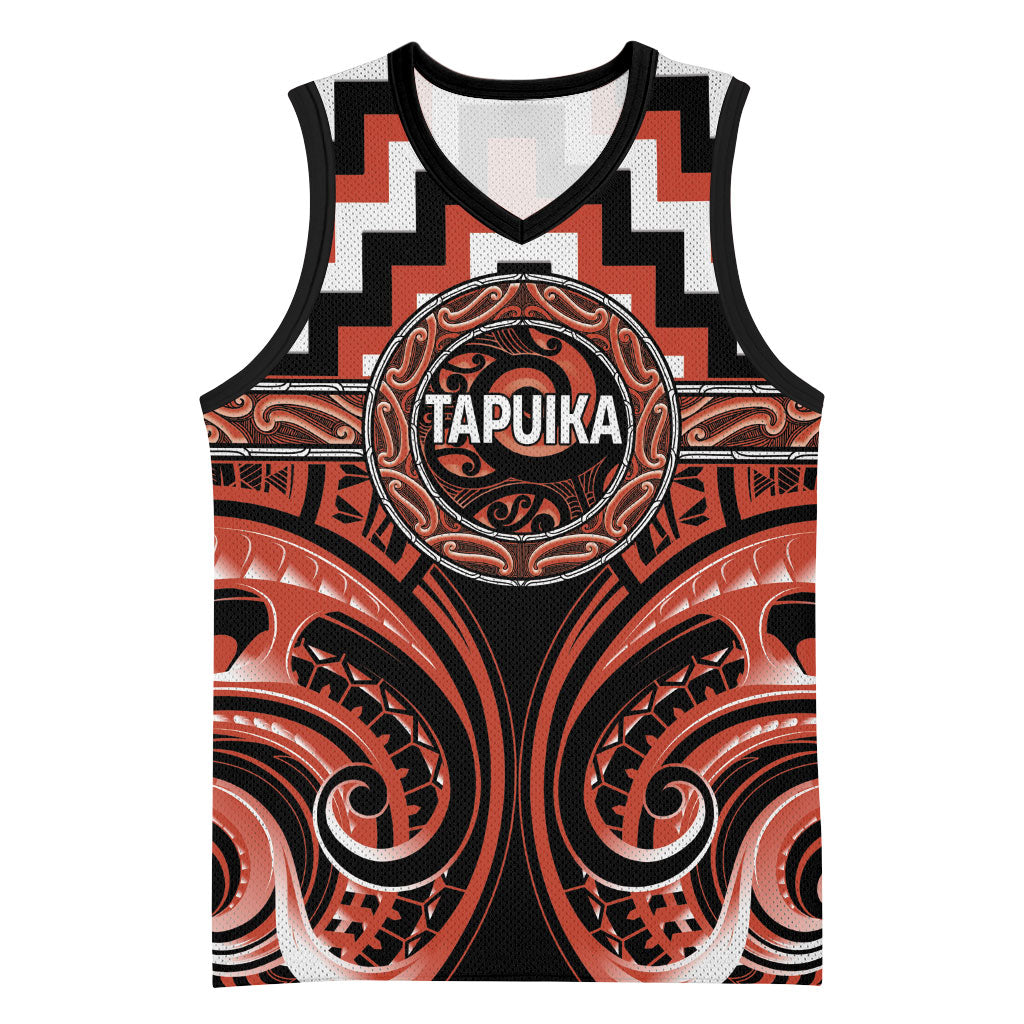 Aotearoa Tapuika Personalised Basketball Jersey Maori Iwi Poutama Puhoro Tattoo