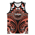 Aotearoa Tapuika Personalised Basketball Jersey Maori Iwi Poutama Puhoro Tattoo