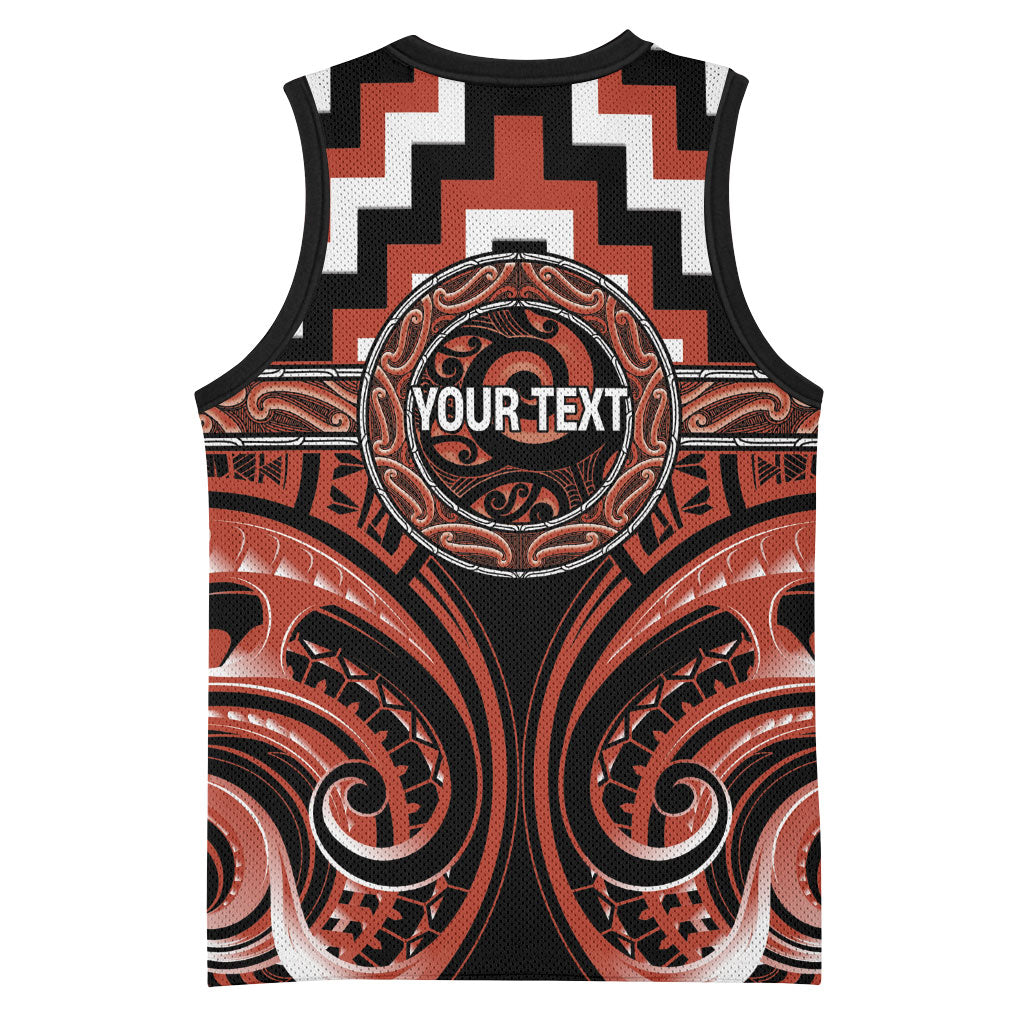 Aotearoa Tapuika Personalised Basketball Jersey Maori Iwi Poutama Puhoro Tattoo