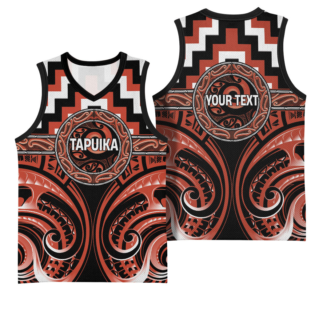 Aotearoa Tapuika Personalised Basketball Jersey Maori Iwi Poutama Puhoro Tattoo