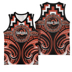 Aotearoa Tapuika Personalised Basketball Jersey Maori Iwi Poutama Puhoro Tattoo