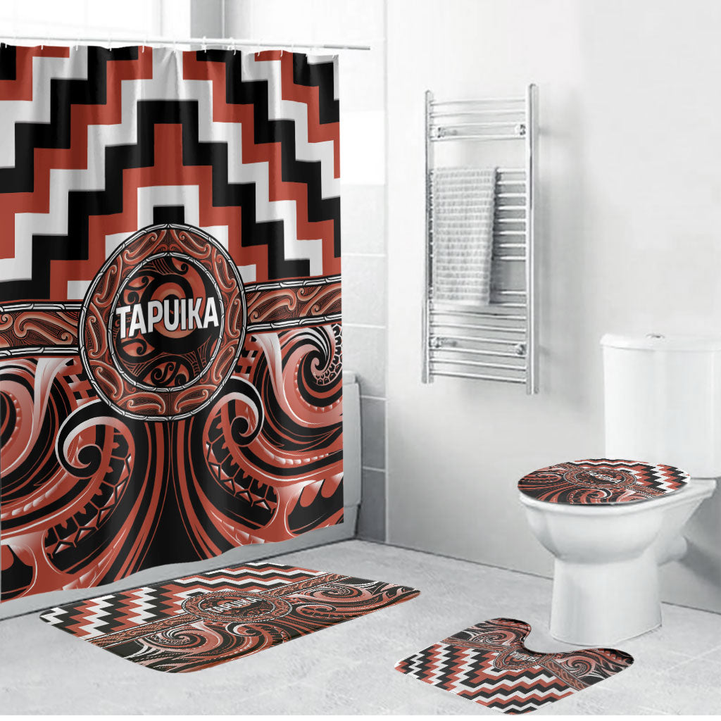 Aotearoa Tapuika Bathroom Set Maori Iwi Poutama Puhoro Tattoo