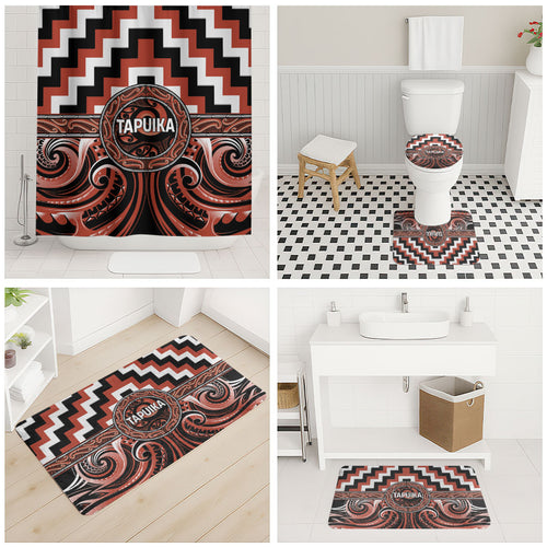 Aotearoa Tapuika Bathroom Set Maori Iwi Poutama Puhoro Tattoo