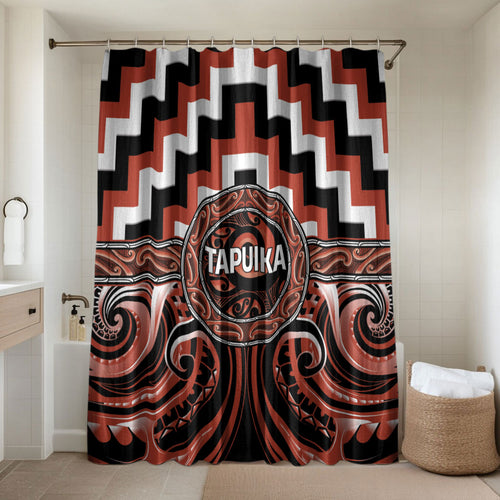 Aotearoa Tapuika Bathroom Set Maori Iwi Poutama Puhoro Tattoo