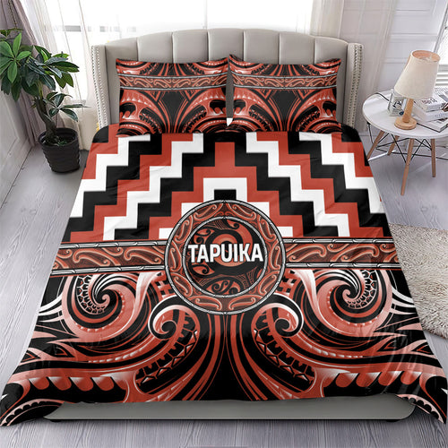 Aotearoa Tapuika Bedding Set Maori Iwi Poutama Puhoro Tattoo