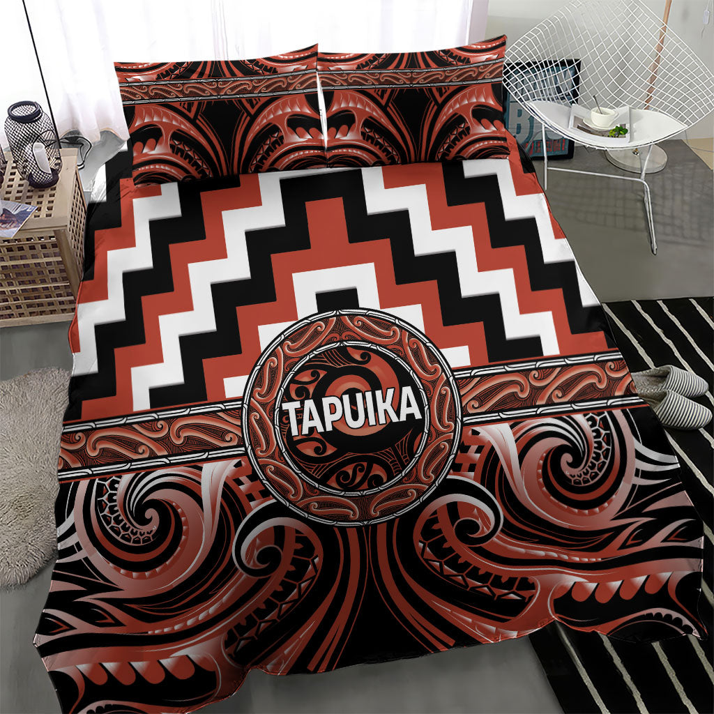 Aotearoa Tapuika Bedding Set Maori Iwi Poutama Puhoro Tattoo