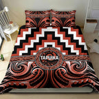 Aotearoa Tapuika Bedding Set Maori Iwi Poutama Puhoro Tattoo