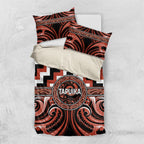 Aotearoa Tapuika Bedding Set Maori Iwi Poutama Puhoro Tattoo