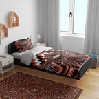 Aotearoa Tapuika Bedding Set Maori Iwi Poutama Puhoro Tattoo