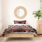 Aotearoa Tapuika Bedding Set Maori Iwi Poutama Puhoro Tattoo