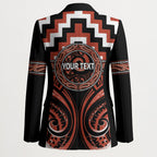Aotearoa Tapuika Personalised Blazer Maori Iwi Poutama Puhoro Tattoo
