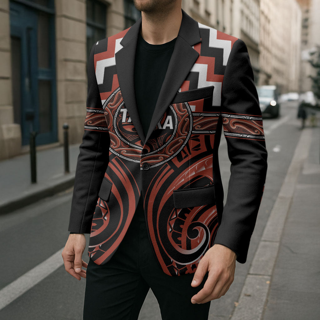 Aotearoa Tapuika Personalised Blazer Maori Iwi Poutama Puhoro Tattoo