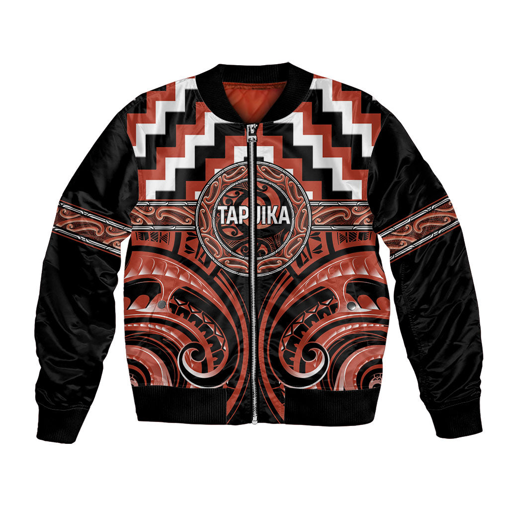 Aotearoa Tapuika Personalised Bomber Jacket Maori Iwi Poutama Puhoro Tattoo