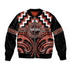 Aotearoa Tapuika Personalised Bomber Jacket Maori Iwi Poutama Puhoro Tattoo