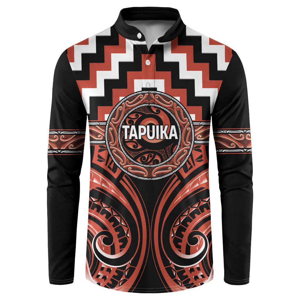 Aotearoa Tapuika Personalised Button Sweatshirt Maori Iwi Poutama Puhoro Tattoo