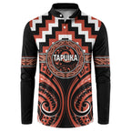Aotearoa Tapuika Personalised Button Sweatshirt Maori Iwi Poutama Puhoro Tattoo