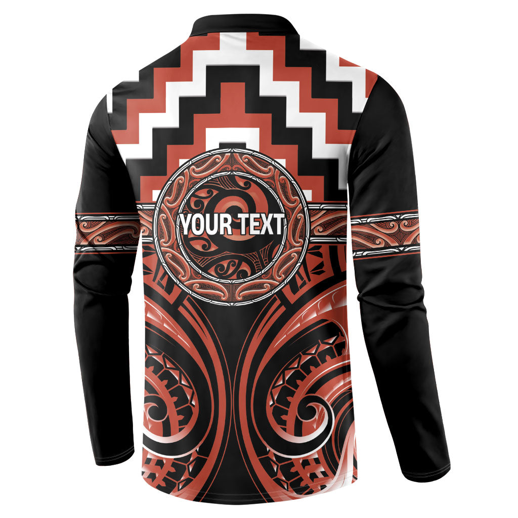 Aotearoa Tapuika Personalised Button Sweatshirt Maori Iwi Poutama Puhoro Tattoo