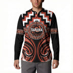 Aotearoa Tapuika Personalised Button Sweatshirt Maori Iwi Poutama Puhoro Tattoo