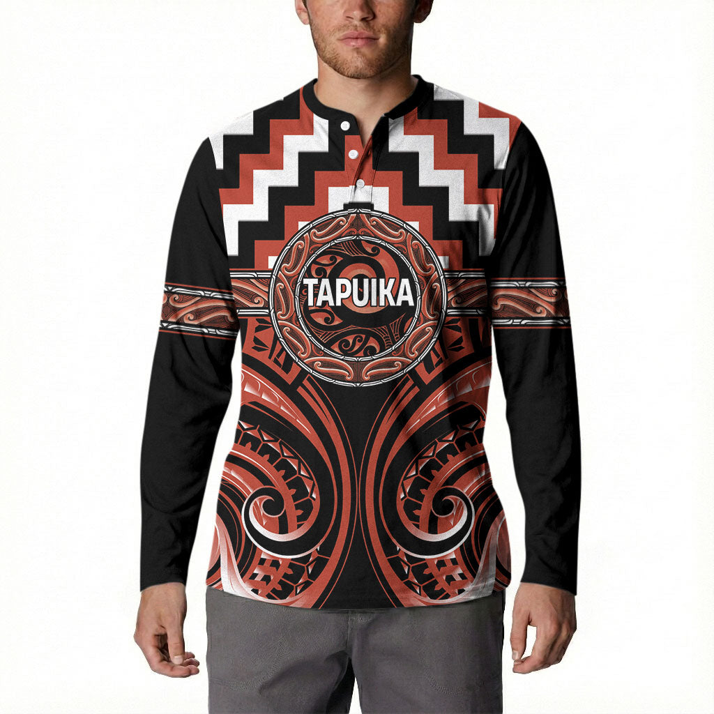 Aotearoa Tapuika Personalised Button Sweatshirt Maori Iwi Poutama Puhoro Tattoo