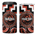 Aotearoa Tapuika Personalised 4 in 1 Can Cooler Tumbler Maori Iwi Poutama Puhoro Tattoo