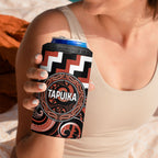 Aotearoa Tapuika Personalised 4 in 1 Can Cooler Tumbler Maori Iwi Poutama Puhoro Tattoo