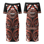 Aotearoa Tapuika Personalised Couples Matching Puletasi and Hawaiian Shirt Maori Iwi Poutama Puhoro Tattoo