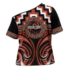 Aotearoa Tapuika Personalised Cross Shoulder Shirt Maori Iwi Poutama Puhoro Tattoo