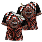 Aotearoa Tapuika Personalised Cross Shoulder Shirt Maori Iwi Poutama Puhoro Tattoo