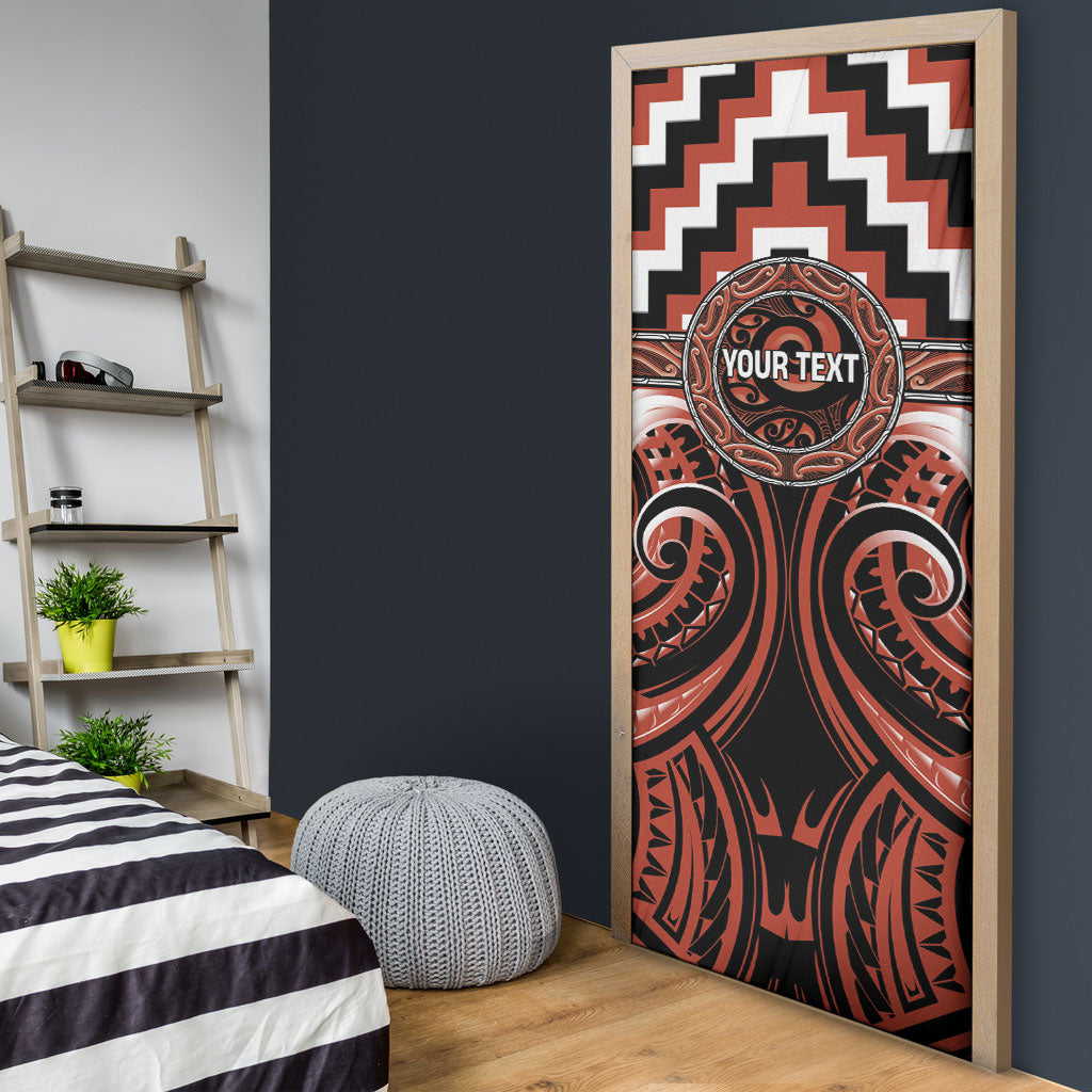 Aotearoa Tapuika Personalised Door Cover Maori Iwi Poutama Puhoro Tattoo