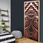 Aotearoa Tapuika Personalised Door Cover Maori Iwi Poutama Puhoro Tattoo