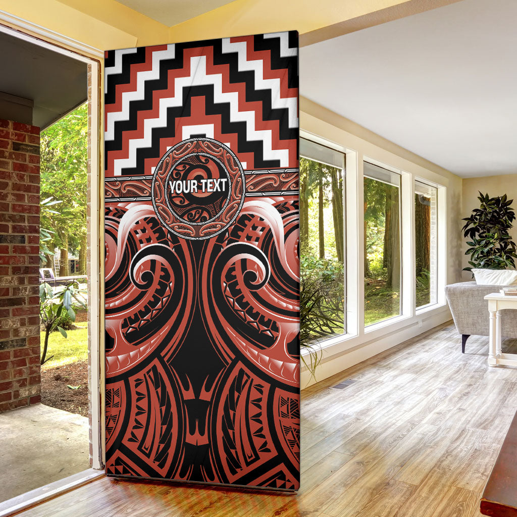 Aotearoa Tapuika Personalised Door Cover Maori Iwi Poutama Puhoro Tattoo