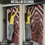 Aotearoa Tapuika Personalised Door Cover Maori Iwi Poutama Puhoro Tattoo