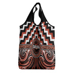 Aotearoa Tapuika Grocery Bag Maori Iwi Poutama Puhoro Tattoo