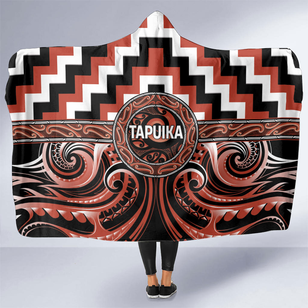 Aotearoa Tapuika Hooded Blanket Maori Iwi Poutama Puhoro Tattoo