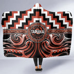 Aotearoa Tapuika Hooded Blanket Maori Iwi Poutama Puhoro Tattoo