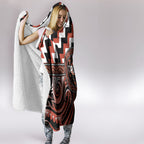 Aotearoa Tapuika Hooded Blanket Maori Iwi Poutama Puhoro Tattoo
