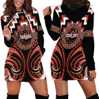Aotearoa Tapuika Personalised Hoodie Dress Maori Iwi Poutama Puhoro Tattoo