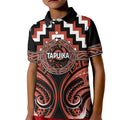 Aotearoa Tapuika Personalised Kid Polo Shirt Maori Iwi Poutama Puhoro Tattoo