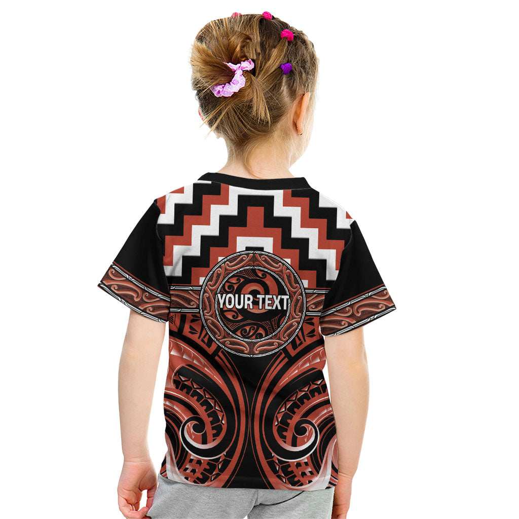 Aotearoa Tapuika Personalised Kid T Shirt Maori Iwi Poutama Puhoro Tattoo