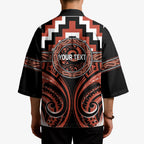 Aotearoa Tapuika Personalised Kimono Maori Iwi Poutama Puhoro Tattoo