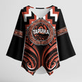 Aotearoa Tapuika Personalised Kimono Sleeve Blouse Maori Iwi Poutama Puhoro Tattoo