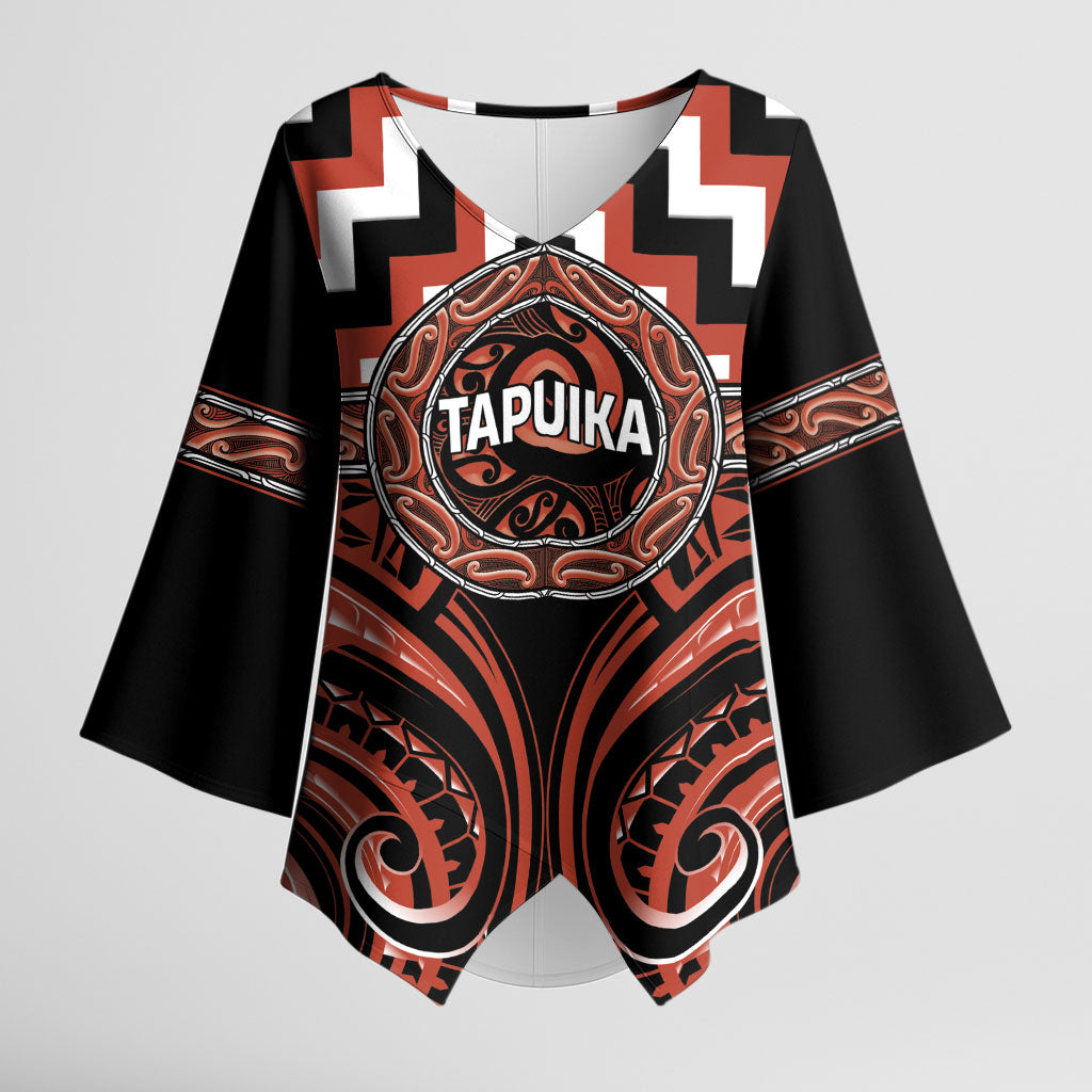 Aotearoa Tapuika Personalised Kimono Sleeve Blouse Maori Iwi Poutama Puhoro Tattoo