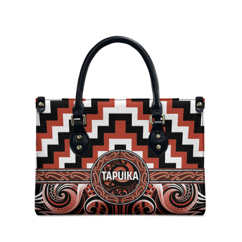 Aotearoa Tapuika Leather Bag Maori Iwi Poutama Puhoro Tattoo