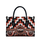 Aotearoa Tapuika Leather Bag Maori Iwi Poutama Puhoro Tattoo