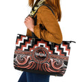 Aotearoa Tapuika Leather Tote Bag Maori Iwi Poutama Puhoro Tattoo
