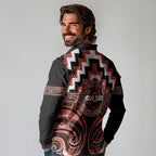 Aotearoa Tapuika Personalised Long Sleeve Polo Shirt Maori Iwi Poutama Puhoro Tattoo