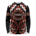Aotearoa Tapuika Personalised Long Sleeve Shirt Maori Iwi Poutama Puhoro Tattoo