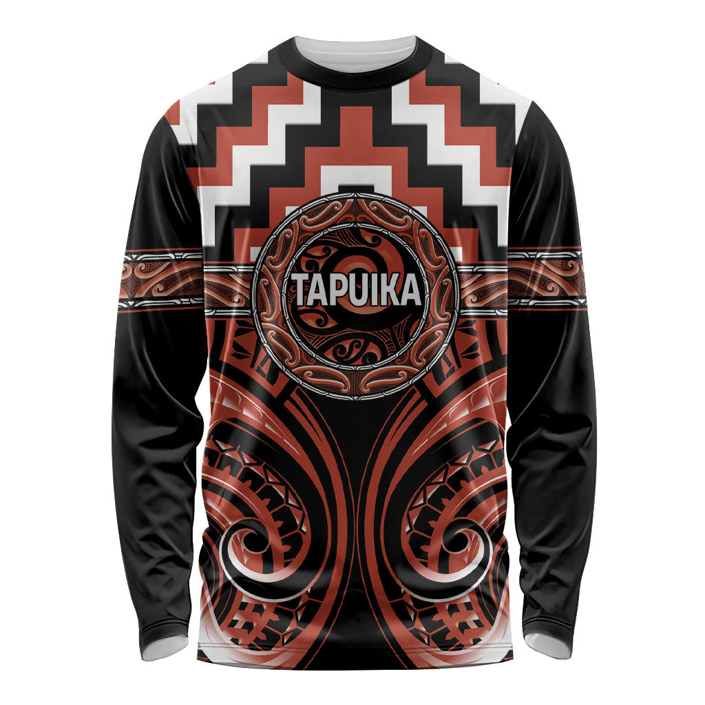Aotearoa Tapuika Personalised Long Sleeve Shirt Maori Iwi Poutama Puhoro Tattoo