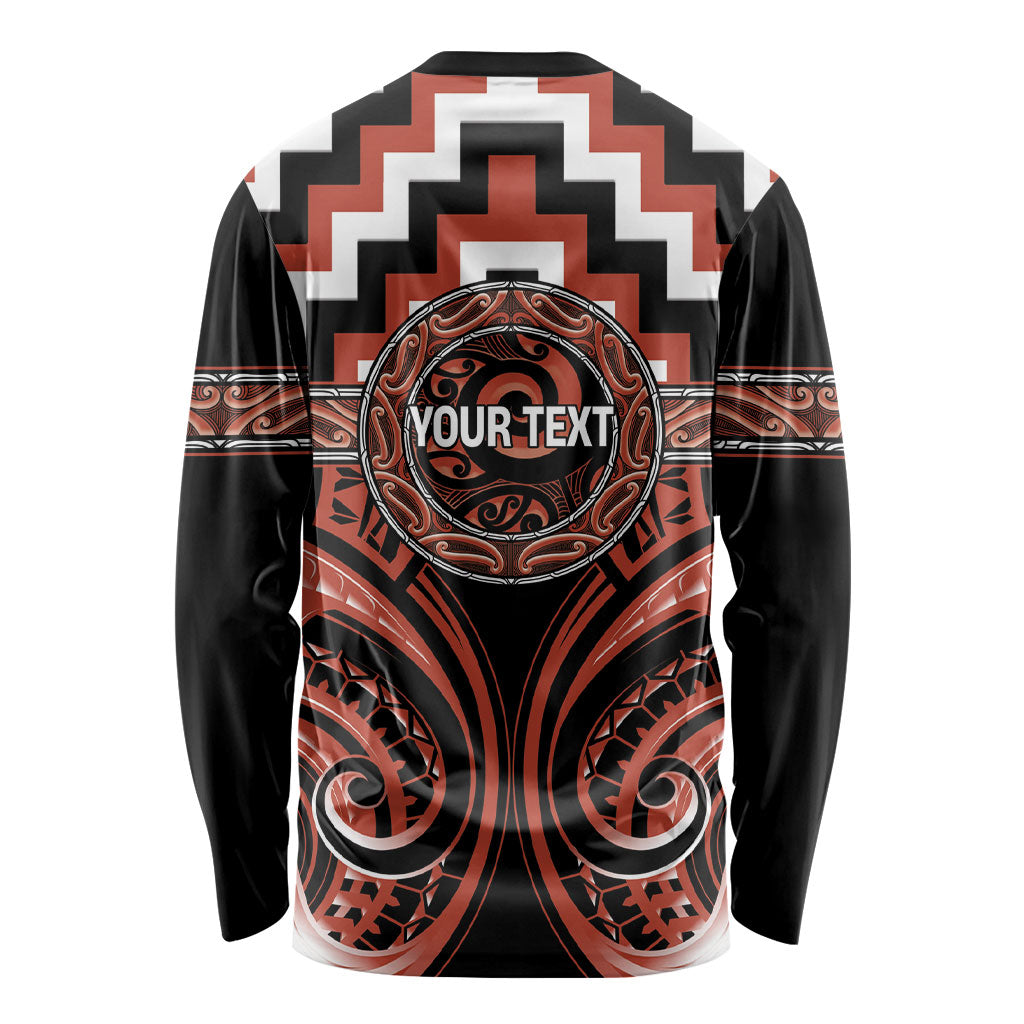 Aotearoa Tapuika Personalised Long Sleeve Shirt Maori Iwi Poutama Puhoro Tattoo